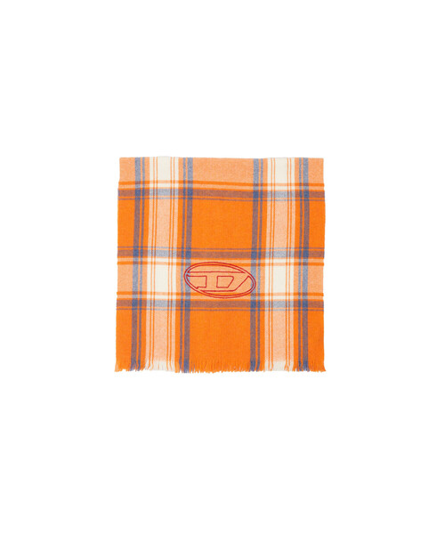 DIESEL(ディーゼル)の「メンズ ウール ストール チェック(ストール/ショール・メンズ・オレンジ/ブラウン/イエロー・UNI)」の6枚目の写真