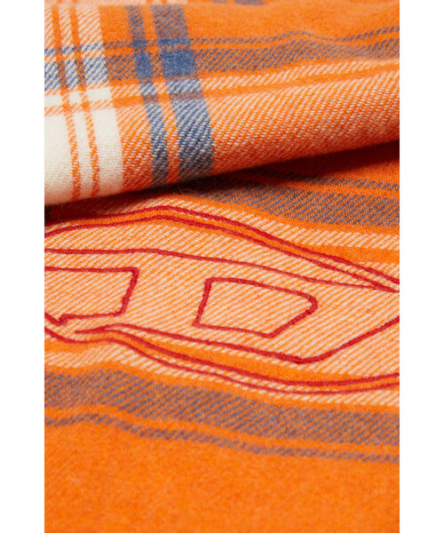 DIESEL(ディーゼル)の「メンズ ウール ストール チェック(ストール/ショール・メンズ・オレンジ/ブラウン/イエロー・UNI)」の7枚目の写真