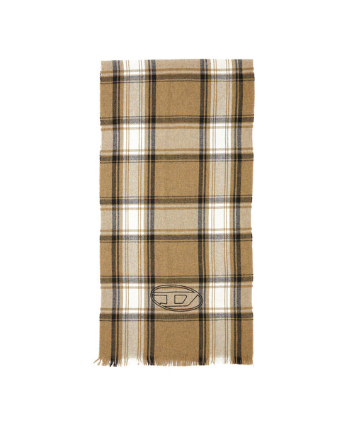 DIESEL(ディーゼル)の「メンズ ウール ストール チェック(ストール/ショール・メンズ・オレンジ/ブラウン/イエロー・UNI)」の13枚目の写真