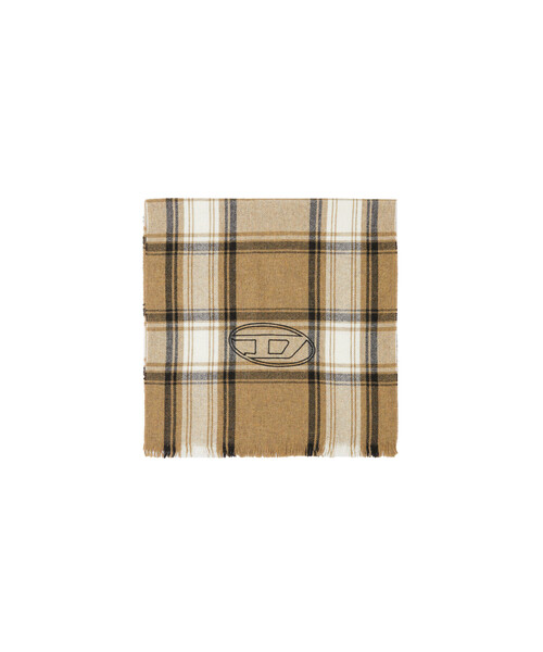 DIESEL(ディーゼル)の「メンズ ウール ストール チェック(ストール/ショール・メンズ・オレンジ/ブラウン/イエロー・UNI)」の14枚目の写真