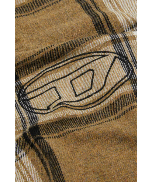 DIESEL(ディーゼル)の「メンズ ウール ストール チェック(ストール/ショール・メンズ・オレンジ/ブラウン/イエロー・UNI)」の15枚目の写真