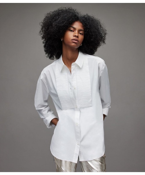ALLSAINTS（オールセインツ）の「AVRIL OVERSIZED SHIRT | AVRIL オーバーサイズ シャツ（シャツ/ブラウス・レディース・ホワイト・4/6/8/10/2）」の4枚目の写真