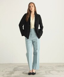 BACCA シアージャケット BACCA ジャケット テーラードジャケット シアサッカー ダブル