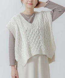 flower | ポンポンアランベスト(ベスト)