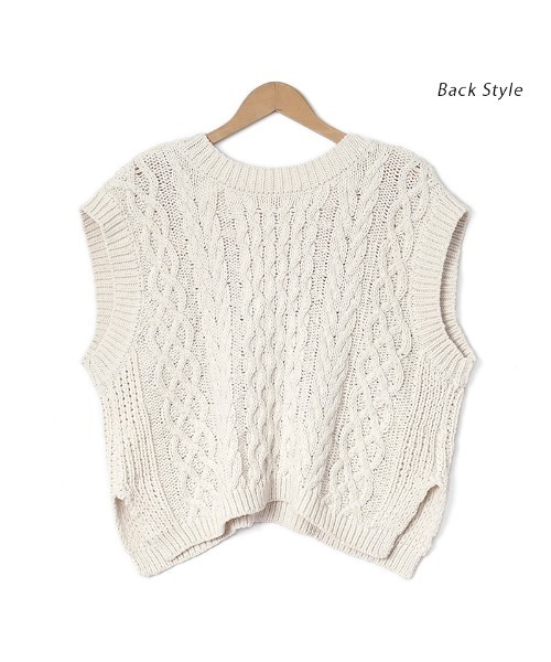 flower（フラワー）の「ポンポンアランベスト（ベスト・レディース・アイボリー・FREE）」の17枚目の写真