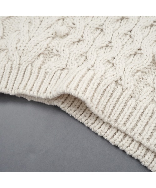 flower（フラワー）の「ポンポンアランベスト（ベスト・レディース・アイボリー・FREE）」の10枚目の写真