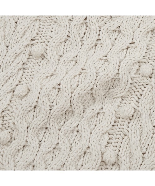 flower（フラワー）の「ポンポンアランベスト（ベスト・レディース・アイボリー・FREE）」の3枚目の写真