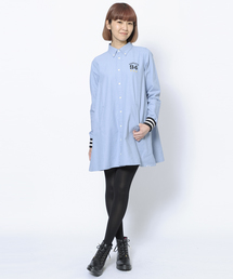 X-girl | LINE RIB B.D SHIRT DRESS(ワンピース)