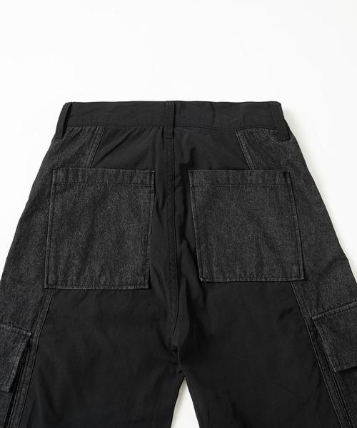 X-girl（エックスガール）の「DENIM MIXED PANTS（デニムパンツ・レディース・ブラック/ライトグレー・S/M）」の8枚目の写真