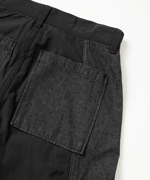 X-girl（エックスガール）の「DENIM MIXED PANTS（デニムパンツ・レディース・ブラック/ライトグレー・S/M）」の9枚目の写真