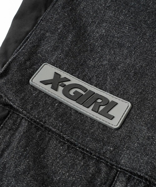 X-girl（エックスガール）の「DENIM MIXED PANTS（デニムパンツ・レディース・ブラック/ライトグレー・S/M）」の11枚目の写真