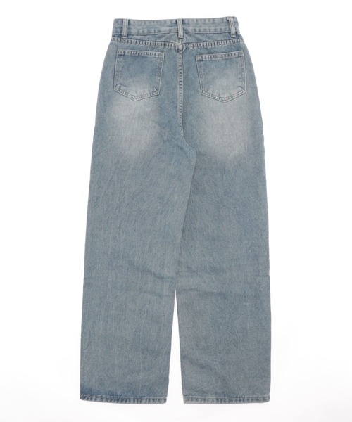 urge:(アージコロン )の「【URGE:】ハイウエスト ストレート ワイド デニムパンツ(デニムパンツ・レディース・ブルー・SMALL/MEDIUM/LARGE/X-LARGE)」の7枚目の写真