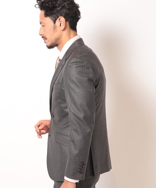 MEN'S BIGI(メンズビギ)の「ブライトシャドーストライプススーツセットアップ(セットアップ・メンズ・ネイビー/グレー・01/02/03/04)」の7枚目の写真