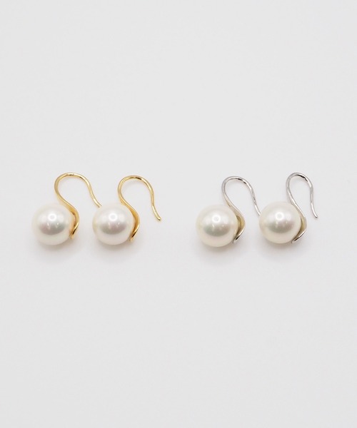 VATSURICA（バツリカ）の「〈VATSURICA〉silver 925 / 金属アレルギー対応 / 一粒 パール ライン ピアス（ピアス（両耳用）・レディース・シルバー/ゴールド・FREE）」の6枚目の写真