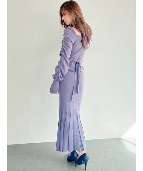 RESEXXY（リゼクシー）の「ギャザースリーブワンピース（ワンピース・レディース・ブルー/ベージュ/ブラック・FREE）」の8枚目の写真