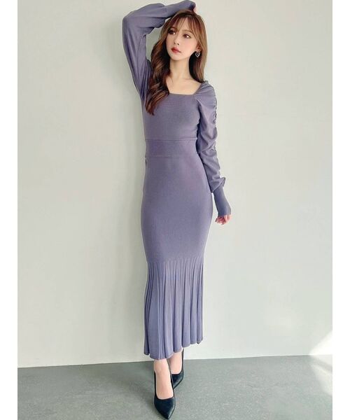 RESEXXY（リゼクシー）の「ギャザースリーブワンピース（ワンピース・レディース・ブルー/ベージュ/ブラック・FREE）」の9枚目の写真