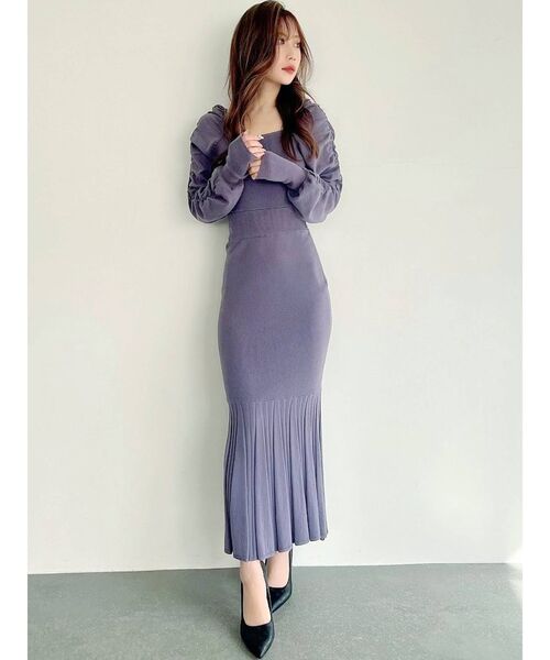 RESEXXY（リゼクシー）の「ギャザースリーブワンピース（ワンピース・レディース・ブルー/ベージュ/ブラック・FREE）」の10枚目の写真