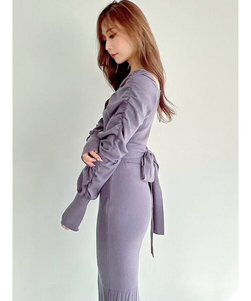 RESEXXY（リゼクシー）の「ギャザースリーブワンピース（ワンピース・レディース・ブルー/ベージュ/ブラック・FREE）」の11枚目の写真