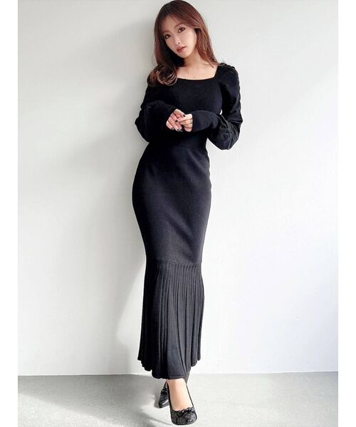 RESEXXY（リゼクシー）の「ギャザースリーブワンピース（ワンピース・レディース・ブルー/ベージュ/ブラック・FREE）」の12枚目の写真