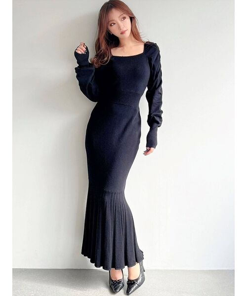 RESEXXY（リゼクシー）の「ギャザースリーブワンピース（ワンピース・レディース・ブルー/ベージュ/ブラック・FREE）」の15枚目の写真