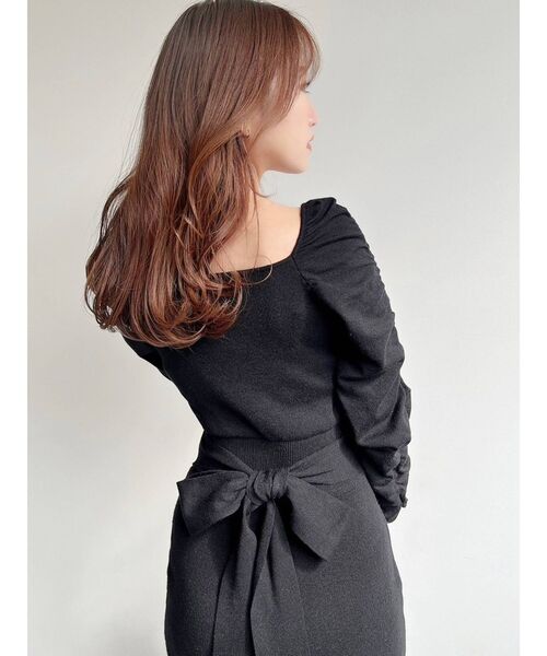 RESEXXY（リゼクシー）の「ギャザースリーブワンピース（ワンピース・レディース・ブルー/ベージュ/ブラック・FREE）」の17枚目の写真