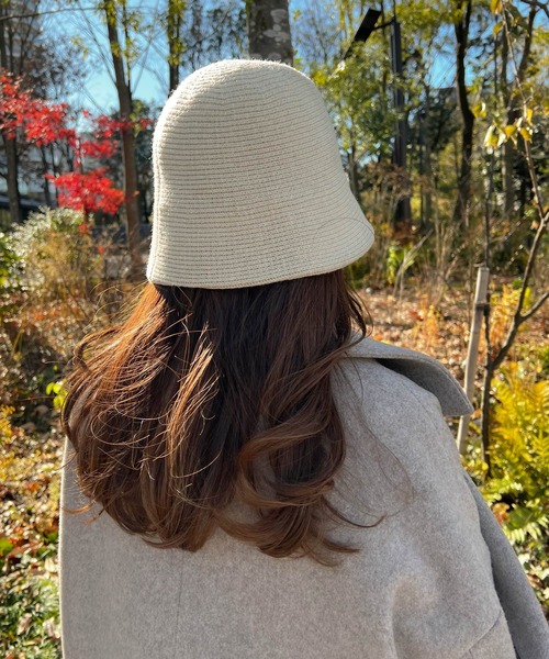 Lamoa(ラモア)の「Lamoa/ニット バケットハット(ハット・レディース・ブラック/ベージュ/キャメル・FREE)」の3枚目の写真