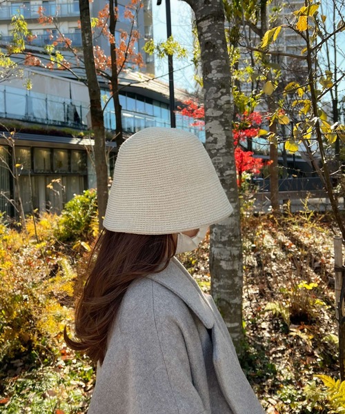 Lamoa(ラモア)の「Lamoa/ニット バケットハット(ハット・レディース・ブラック/ベージュ/キャメル・FREE)」の5枚目の写真