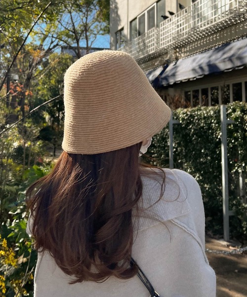 Lamoa(ラモア)の「Lamoa/ニット バケットハット(ハット・レディース・ブラック/ベージュ/キャメル・FREE)」の9枚目の写真