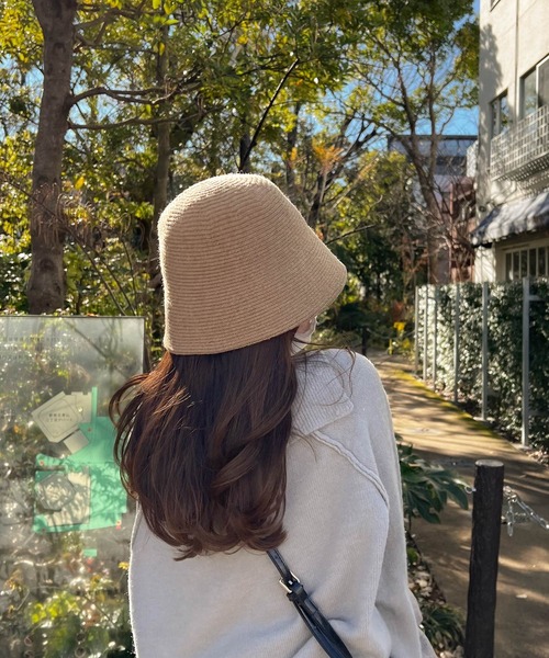 Lamoa(ラモア)の「Lamoa/ニット バケットハット(ハット・レディース・ブラック/ベージュ/キャメル・FREE)」の10枚目の写真