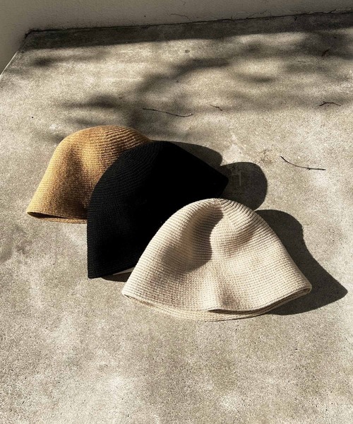 Lamoa(ラモア)の「Lamoa/ニット バケットハット(ハット・レディース・ブラック/ベージュ/キャメル・FREE)」の15枚目の写真