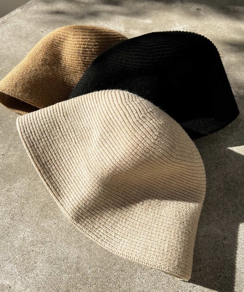 Lamoa(ラモア)の「Lamoa/ニット バケットハット(ハット・レディース・ブラック/ベージュ/キャメル・FREE)」の16枚目の写真