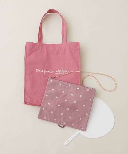 natural couture（ナチュラルクチュール）の「ナチュのカラフル推し活GOODS/カラフル遠征バッグ（トートバッグ・レディース・オフホワイト/ブラック/ピンク/ブルー/イエロー/ミント/ボルドー/ラベンダー/グレー・FREE）」の14枚目の写真