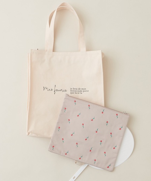 natural couture（ナチュラルクチュール）の「ナチュのカラフル推し活GOODS/カラフル遠征バッグ（トートバッグ・レディース・オフホワイト/ブラック/ピンク/ブルー/イエロー/ミント/ボルドー/ラベンダー/グレー・FREE）」の12枚目の写真