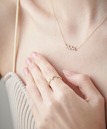 【ete】[レインボー] K10YG パピヨン ネックレス すぐ届く♪ ete（エテ）の「K10YG レインボー ネックレス（ネックレス
