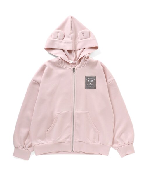 algy(アルジー)の「くまミミフードパーカー(パーカー・キッズ・サックスブルー/アイボリー/ピンク・MEDIUM/XXX-SMALL/XX-SMALL/X-SMALL/SMALL)」の3枚目の写真