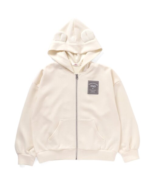algy(アルジー)の「くまミミフードパーカー(パーカー・キッズ・サックスブルー/アイボリー/ピンク・MEDIUM/XXX-SMALL/XX-SMALL/X-SMALL/SMALL)」の6枚目の写真