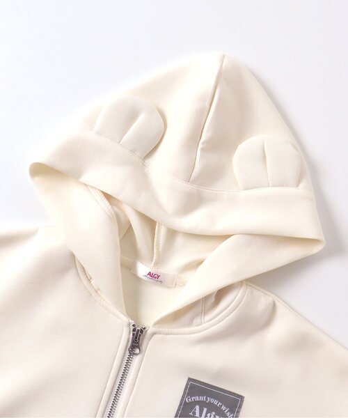 algy(アルジー)の「くまミミフードパーカー(パーカー・キッズ・サックスブルー/アイボリー/ピンク・MEDIUM/XXX-SMALL/XX-SMALL/X-SMALL/SMALL)」の10枚目の写真