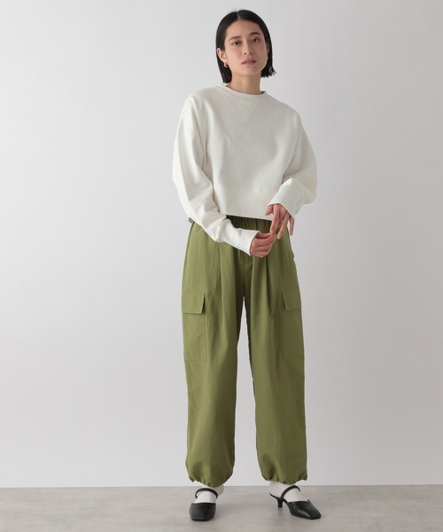 LOWRYS FARM(ローリーズファーム)の「ウラケショートプルオーバーロングスリーブ 188158(スウェット・レディース・ブルー/ホワイト/ブラウン・FREE)」の5枚目の写真