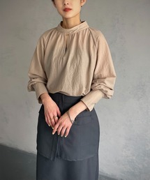 【&g’aime】シアーボリュームブラウス