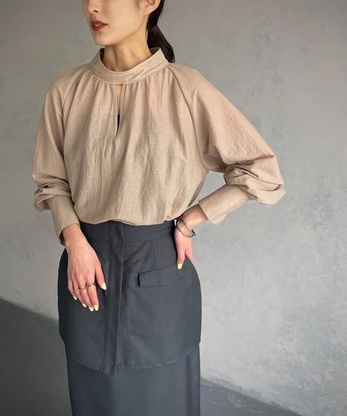 &g'aime（アンジェム）の「【&g’aime】シアーボリュームブラウス（シャツ/ブラウス・レディース・ブラック/ベージュ/ホワイト・FREE）」の22枚目の写真