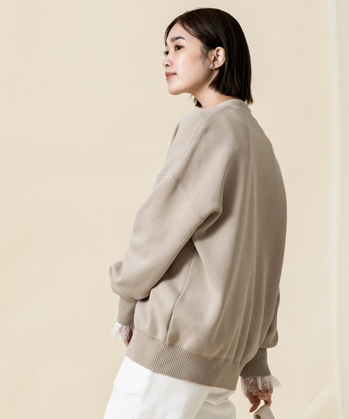 Gready Brilliant●タグ付き未使用V襟パール釦スムースカーディガン Gready Brilliant（グレディブリリアン）の「V衿パール釦