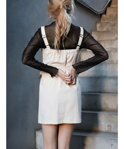 EVRIS（エヴリス）の「W ZIP ミニワンピース（ワンピース・レディース・ホワイト/カーキ/ブラック・FREE）」の14枚目の写真