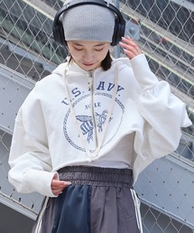 【etsinta/エシンタ】ダメージフーディーZIPパーカー