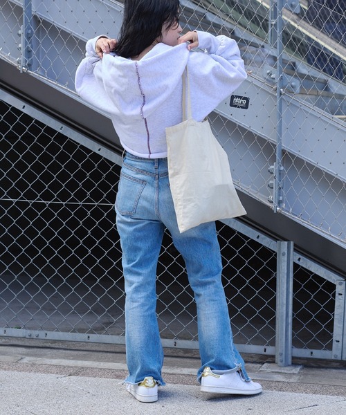 etsinta（エシンタ）の「【etsinta/エシンタ】ダメージフーディーZIPパーカー（パーカー・レディース・ホワイト/グレー・ONE SIZE）」の19枚目の写真