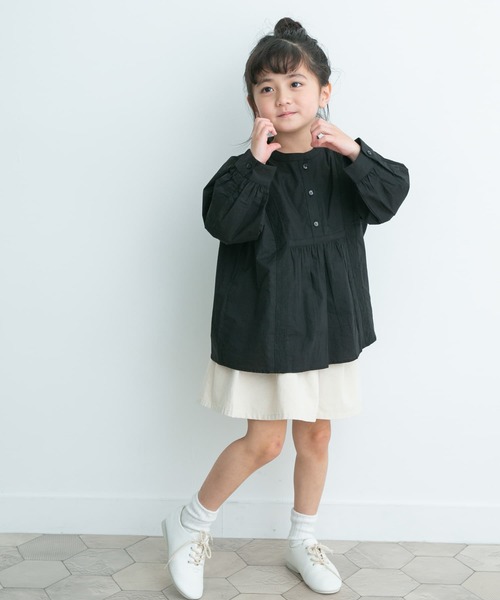 URBAN RESEARCH DOORS（アーバンリサーチドアーズ）の「『親子リンク』刺繍ブラウス(KIDS)（シャツ/ブラウス・キッズ・オフホワイト/ブラック・105/120/135）」の4枚目の写真