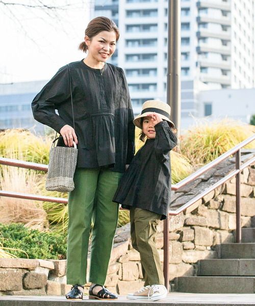 URBAN RESEARCH DOORS（アーバンリサーチドアーズ）の「『親子リンク』刺繍ブラウス(KIDS)（シャツ/ブラウス・キッズ・オフホワイト/ブラック・105/120/135）」の7枚目の写真