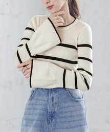 SUGAR BISKET | フレアスリーブリブトップス(ニット/セーター)