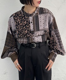 apres jour mignon | バンドカラーアソート柄シャツ【ZOZOTOWN限定アイテム】(シャツ/ブラウス)