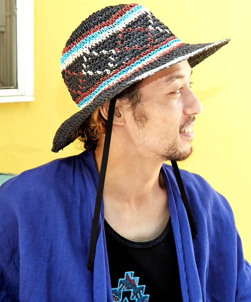 チャイハネ(チャイハネ)の「【チャイハネ】リゾヤハット(ハット・レディース・オレンジ/ナチュラル/ブラック・FREE)」の2枚目の写真