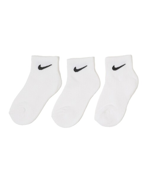 NIKE(ナイキ)の「NIKE / ベーシック アンクルソックス 3P(4~7才)(ソックス/靴下・キッズ・ホワイト/その他/ブラック・4-5Y/5-7Y)」の2枚目の写真